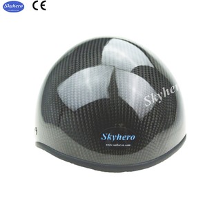 滑翔伞头盔 EN966认证 户外装备 四季通用 玻璃钢头盔 半盔 黑色