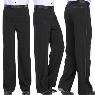 丹凯国标舞比赛男裤成人拉丁舞裤春秋中厚款交谊摩登舞蹈裤子演出