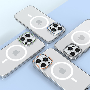 迪沃DEVIA灵透系列防摔磁吸15保护壳透明适用于iPhone15ProMax