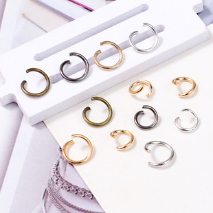 DIY手工开口圈单圈收尾连接圈钥匙扣挂环手链小铁环圈串珠材料