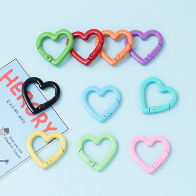 彩色烤漆弹簧圈手工DIY爱心金属