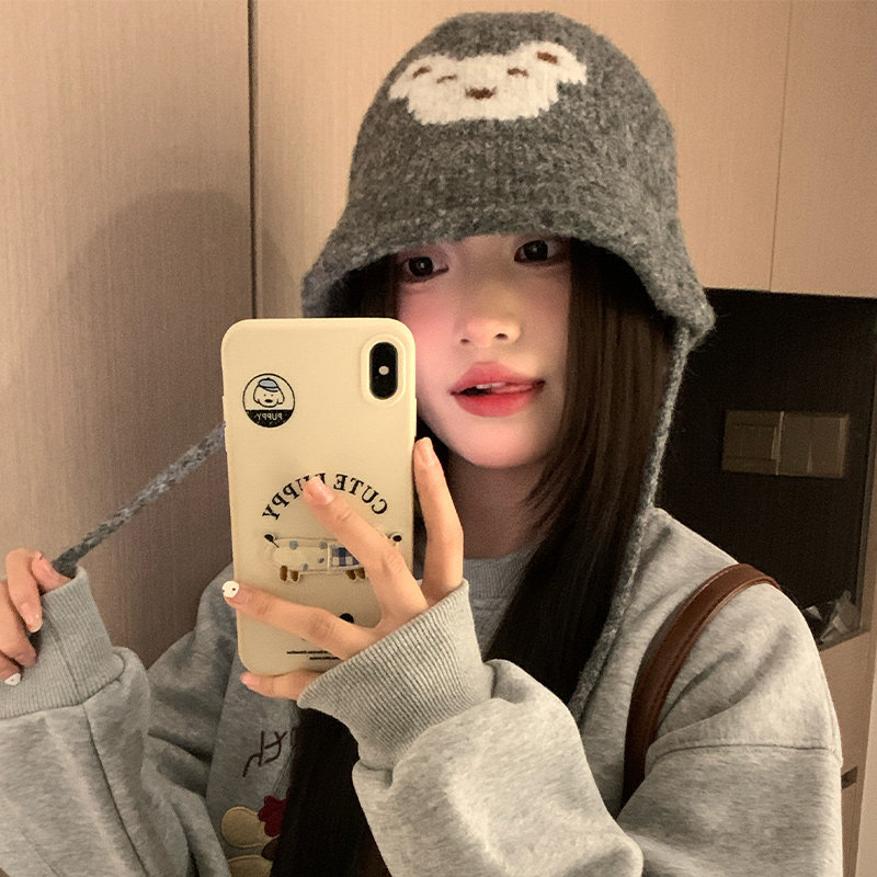 秋冬2025新款小熊渔夫帽女个性休闲百搭小众通勤显脸小保暖针织帽,服饰配件/皮带/帽子/围巾,帽子,淘宝优惠券,粉丝福利购,淘宝优惠卷