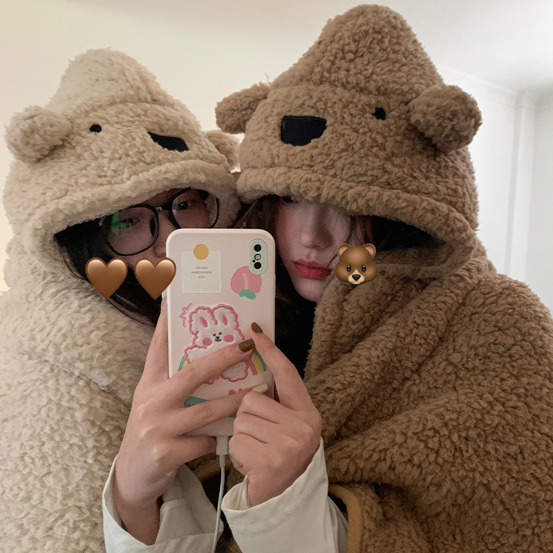 帽子围巾UNCLECM保暖可爱