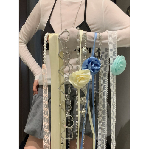 高级感波西米亚爱心腰带女