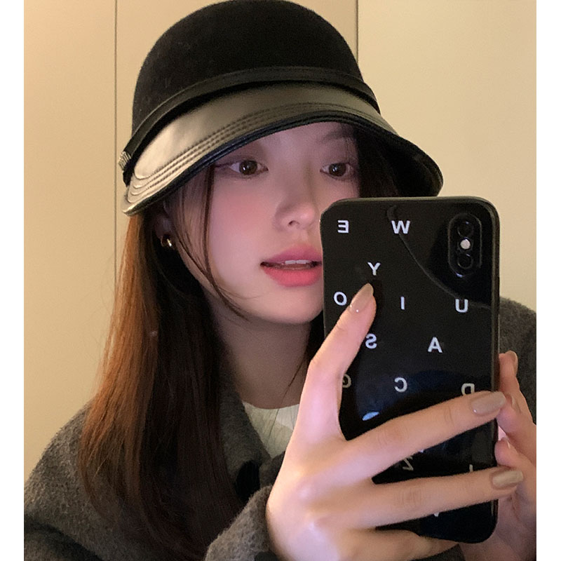 贝雷帽女2025新款秋冬季韩版百搭高级感显脸小针织鸭舌帽休闲复古