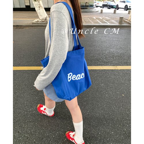 韩版休闲大容量帆布包女