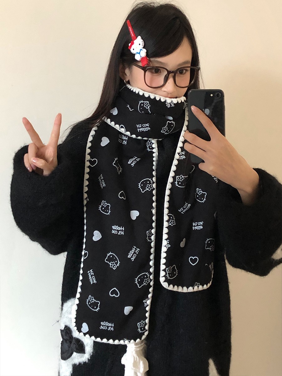 Black Kitten Scarf