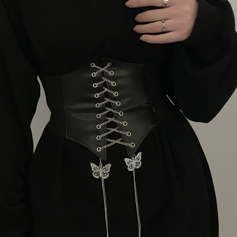 装饰宽腰带女士2024新款高级