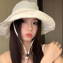 渔夫帽女2025新款夏季户外防晒薄款速干高级感盆帽遮阳显脸小帽子