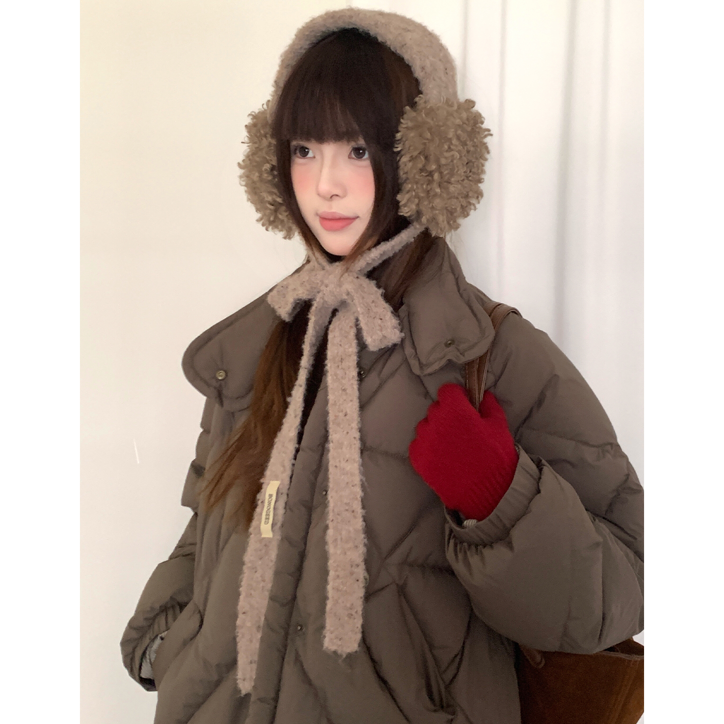 冬季新款绑带毛绒耳罩女加厚护耳防寒耳套户外骑行防风保暖耳捂子