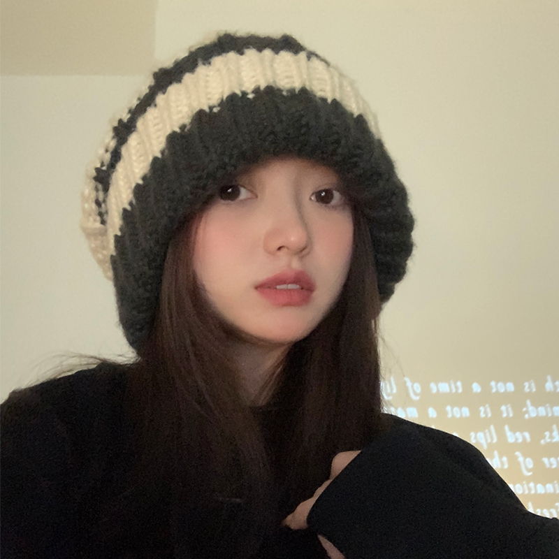 unclecm毛线帽逛街百搭女士秋冬