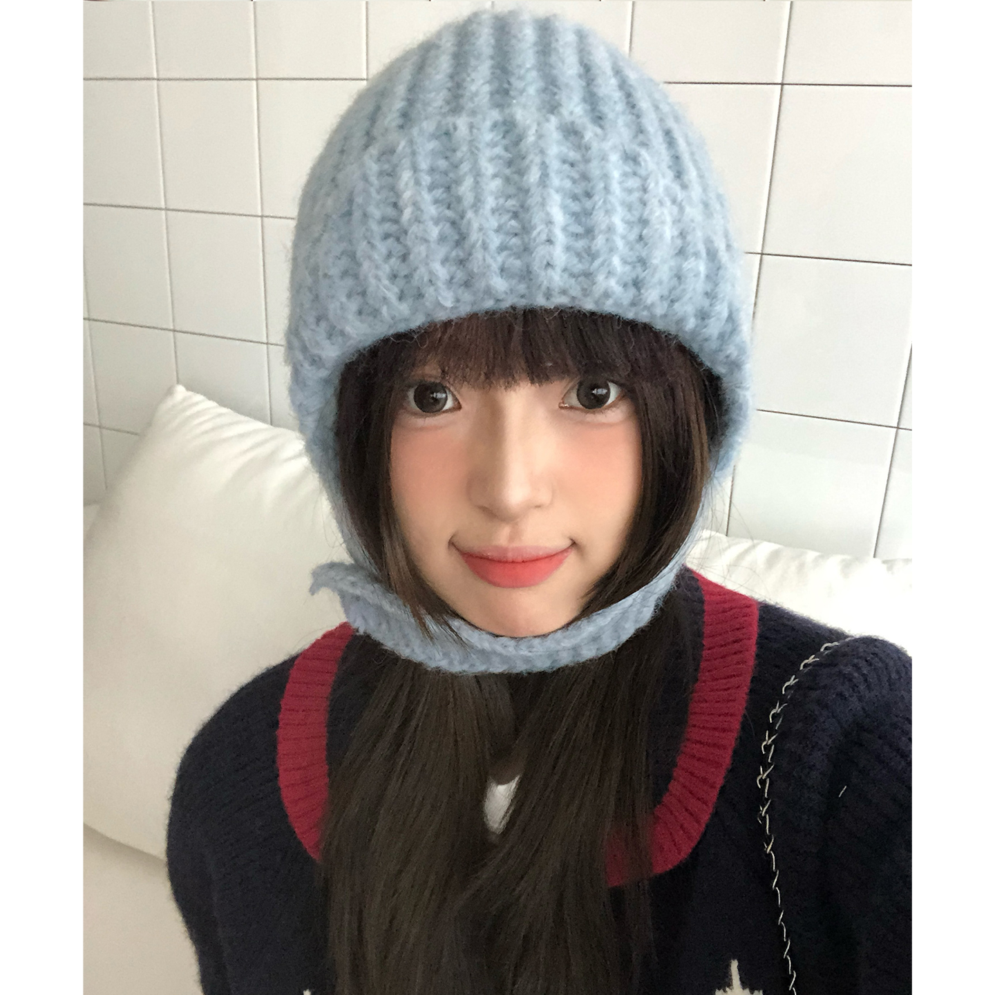 韩系百搭红色护耳针织帽子女秋冬季大头围保暖毛线帽显脸小套头帽,服饰配件/皮带/帽子/围巾,帽子,淘宝优惠券,粉丝福利购,淘宝优惠卷