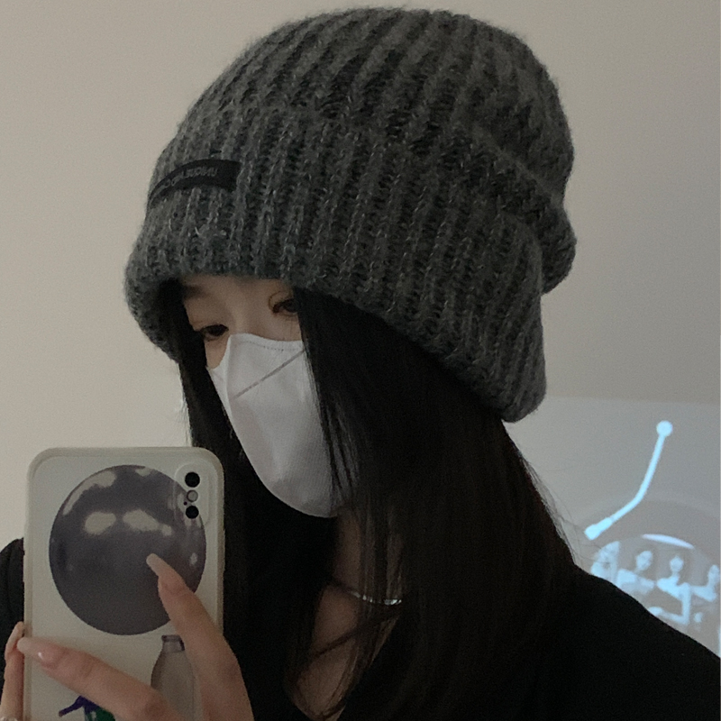 2024年帽子女粗针织毛线帽秋冬季