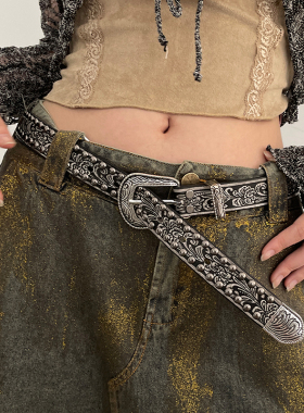 复古y2k腰带女2026新款铆钉朋克风皮带韩版百搭配牛仔裤装饰ins风