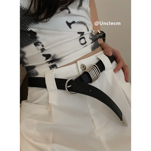 韩版多层圆环腰带时尚百搭