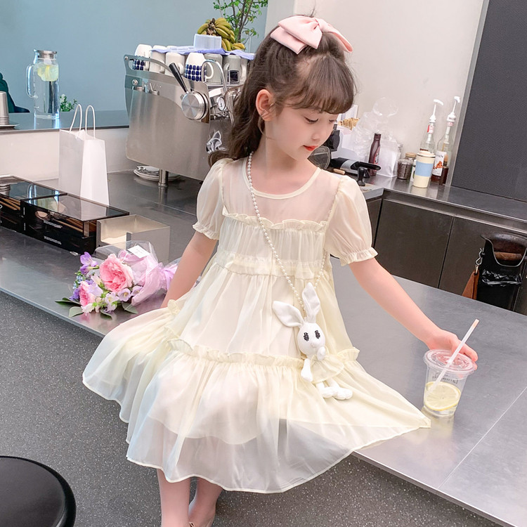 女童连衣裙夏季2025新款儿童公主裙女孩衣服长裙洋气大童裙子夏装