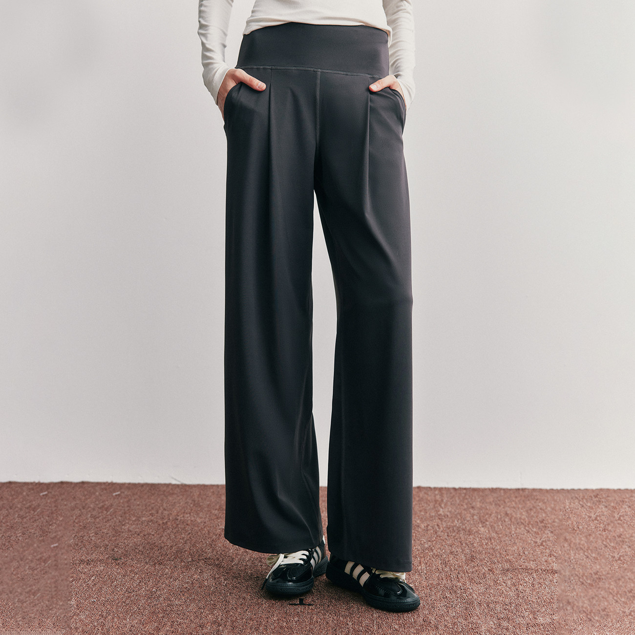 透气裸感亲肤休闲裤阔腿裤