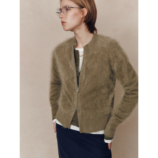 百搭圆领拉链针织开衫 简约经典 1OO%山羊绒 女 鼎及皇室拉绒