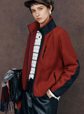 现货【温暖舒适】强缩进口绵羊毛 拉链高领圈圈摇粒绒外套25秋冬