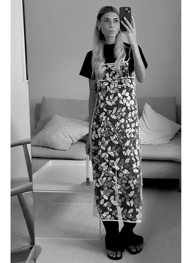 【人间精灵】重工珠片绣 丹麦bup坠爹蕾丝网纱珠片吊带连衣裙