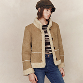 高领保暖显瘦羊羔毛皮草外套女 韩版 1OO%羊毛 环保皮毛一体