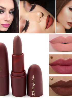 2025砖红色姨妈枣红哑光雾面口红 Matte Velvet Lipstick