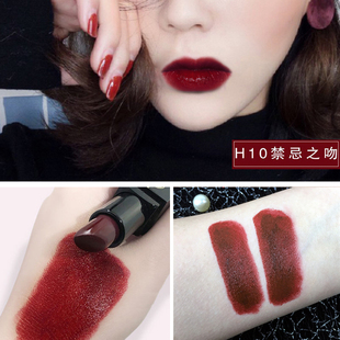 黑红色口红黑暗系复古黑色口红深色系黑暗系中毒暗色纯黑禁忌之吻