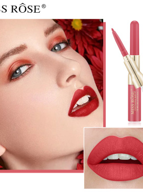 2025双头唇彩唇膏唇釉唇油持久不沾杯 2 in 1 Matte Lipstick L