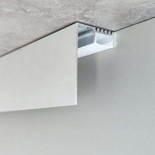 明装洗墙灯悬浮吊顶铝合金灯槽线性灯反光灯带顶装窗帘盒挡板发光