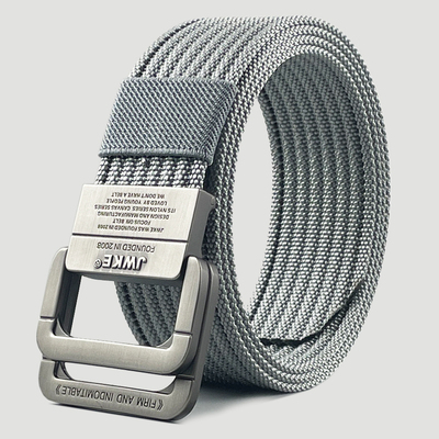 JWKE帆布合金双环扣休闲腰带