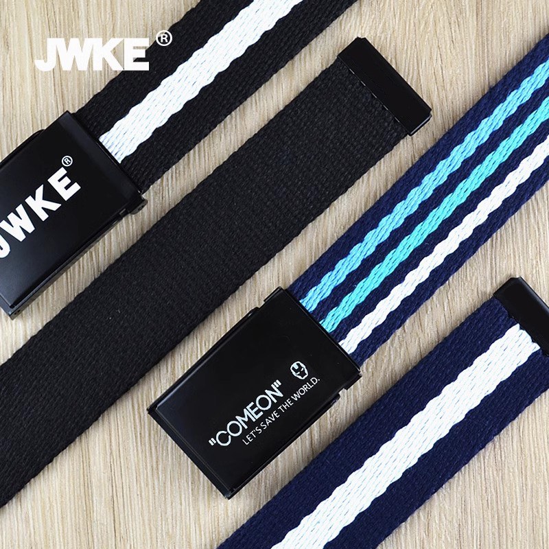 轻便帆布腰带男潮年轻人休闲学生军训皮带女牛仔裤百搭细窄版裤带