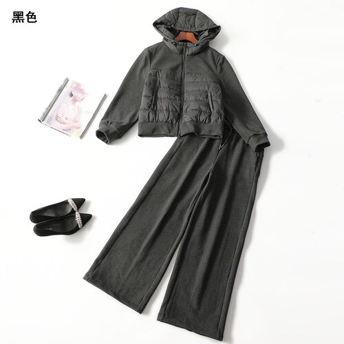 413179 冬长袖长款羽绒服+裤子套装2026新春外贸剪标尾货南油女装