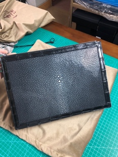 珍珠鱼皮夹包男士 大容量手拿包真皮夹包深海魔鬼皮手包稀有皮包包