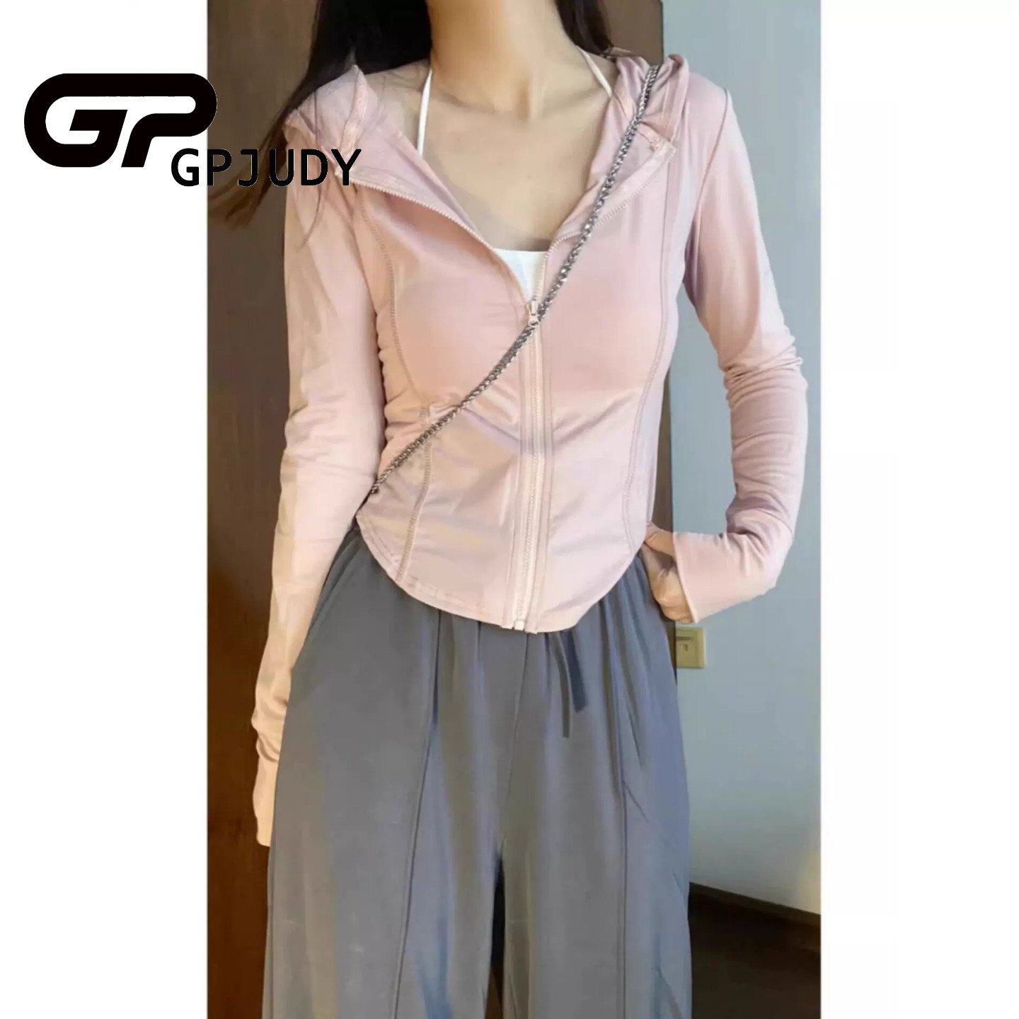 日本GP&JP冰丝紧身防晒衣女款2026夏季修身短外套轻薄空调服开衫