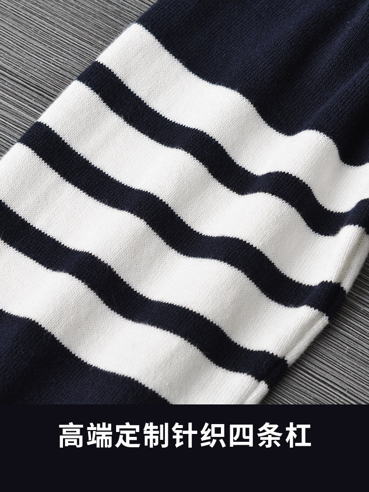 [OFFICIAL] FOUR-BAR TB KNITTED CARDIGAN AUTUMN NEW TREND V-NECK SWEATER MENS AND WOMENS COUPLE SLIM JACKET