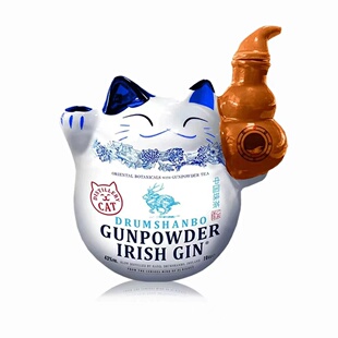 爱尔兰进口Gunpowder Irish Gin 鹿角兔•火耀金酒 招财猫珍藏版