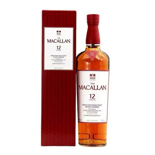 麦卡伦12年经典雪莉桶单桶单一麦芽威士忌英国进口MACALLAN洋酒