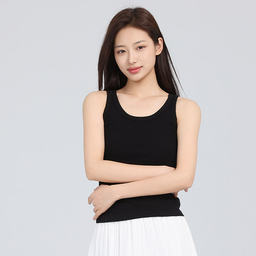 金苑背心女2025夏季新款修身显瘦打底上衣别致内搭F252112