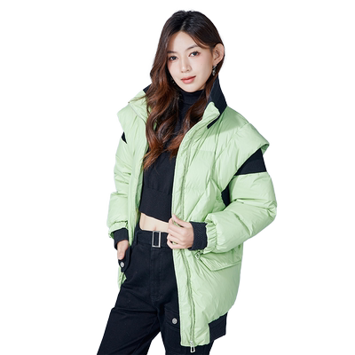 羽绒服外套金苑假两件时尚