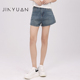 女夏季 薄款 新款 金苑高腰牛仔短裤 小个子a字阔腿热裤 C242135