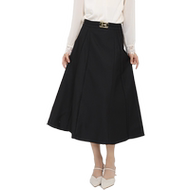 金苑直筒中长裙纯色百搭