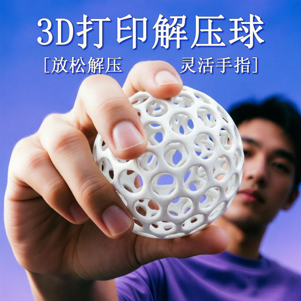 3d打印解压球握力球成人情绪稳定神器缓解焦虑手指训练器腕力球