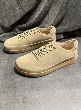 新品小众厚底勃肯男鞋牛反绒皮 软木Honnef低帮系带休闲鞋1022366
