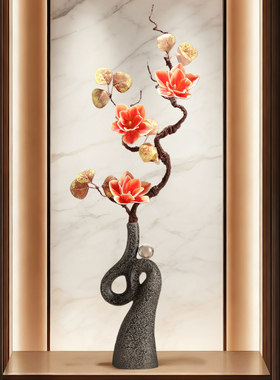 陶瓷花艺高级感花瓶细长竖高