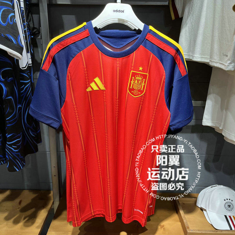 阿迪达斯 Adidas 男子 运动 足球西班牙队 短袖T恤 JN4390