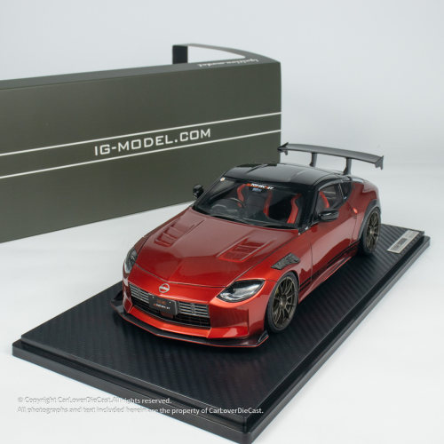 IG 1:18 TOP SECRET Fairlady Z RZ34 金属红 树脂静态汽车模型