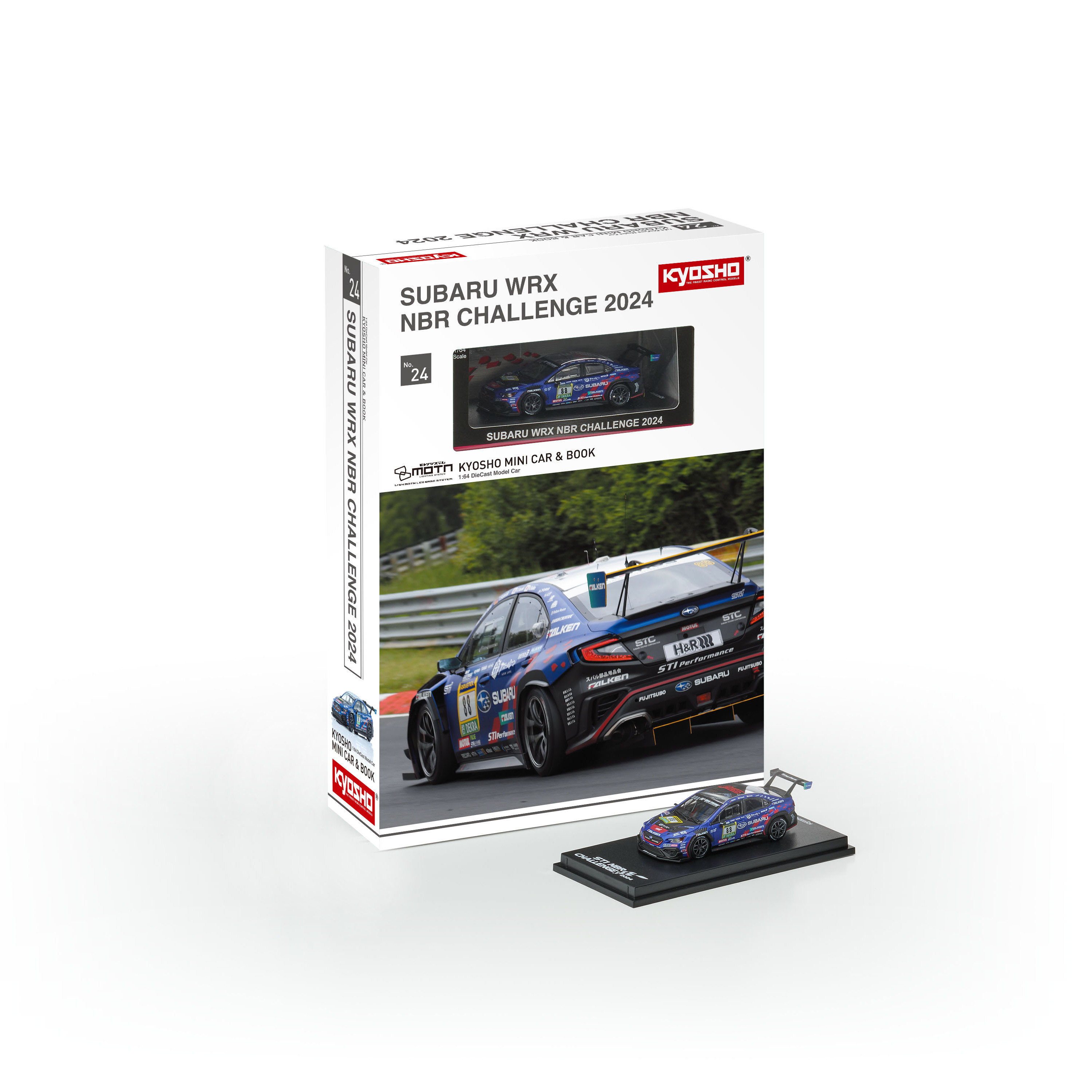 京商 1:64 中文版 书中车 斯巴鲁 WRX STI NBR2024 汽车模型摆件