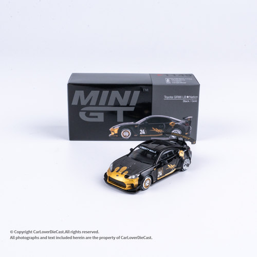MINIGT 1149 1:64 丰田Toyota GR86 LB-Nation 黑金色 合金车模型