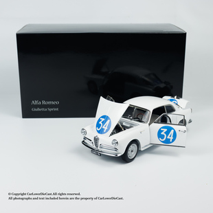 京商 1:18 阿尔法·罗密欧 GIUL SV 1960 TF#34 汽车模型摆件