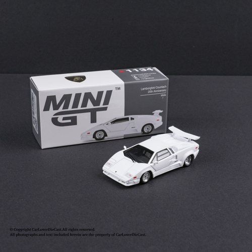 MINIGT 1:64 兰博基尼 Countach 25 周年纪念版 白色合金汽车模型